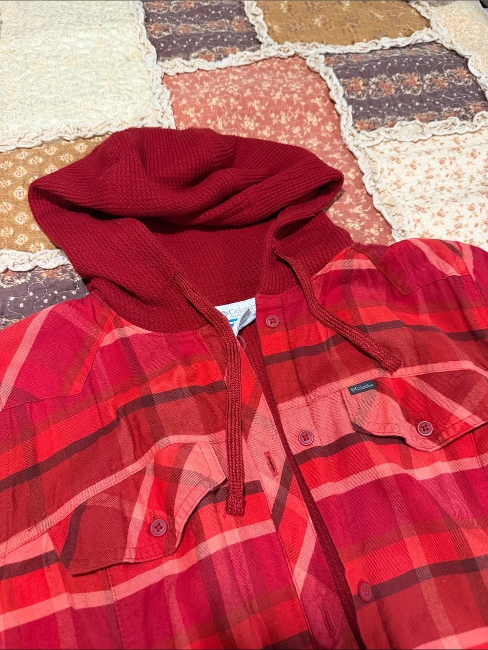 Columbia flannel plaid jacket